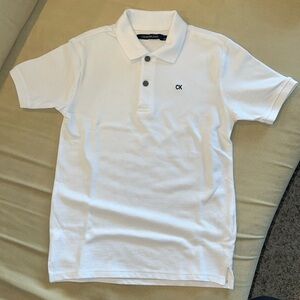 Calvin Klein boys white polo size 7